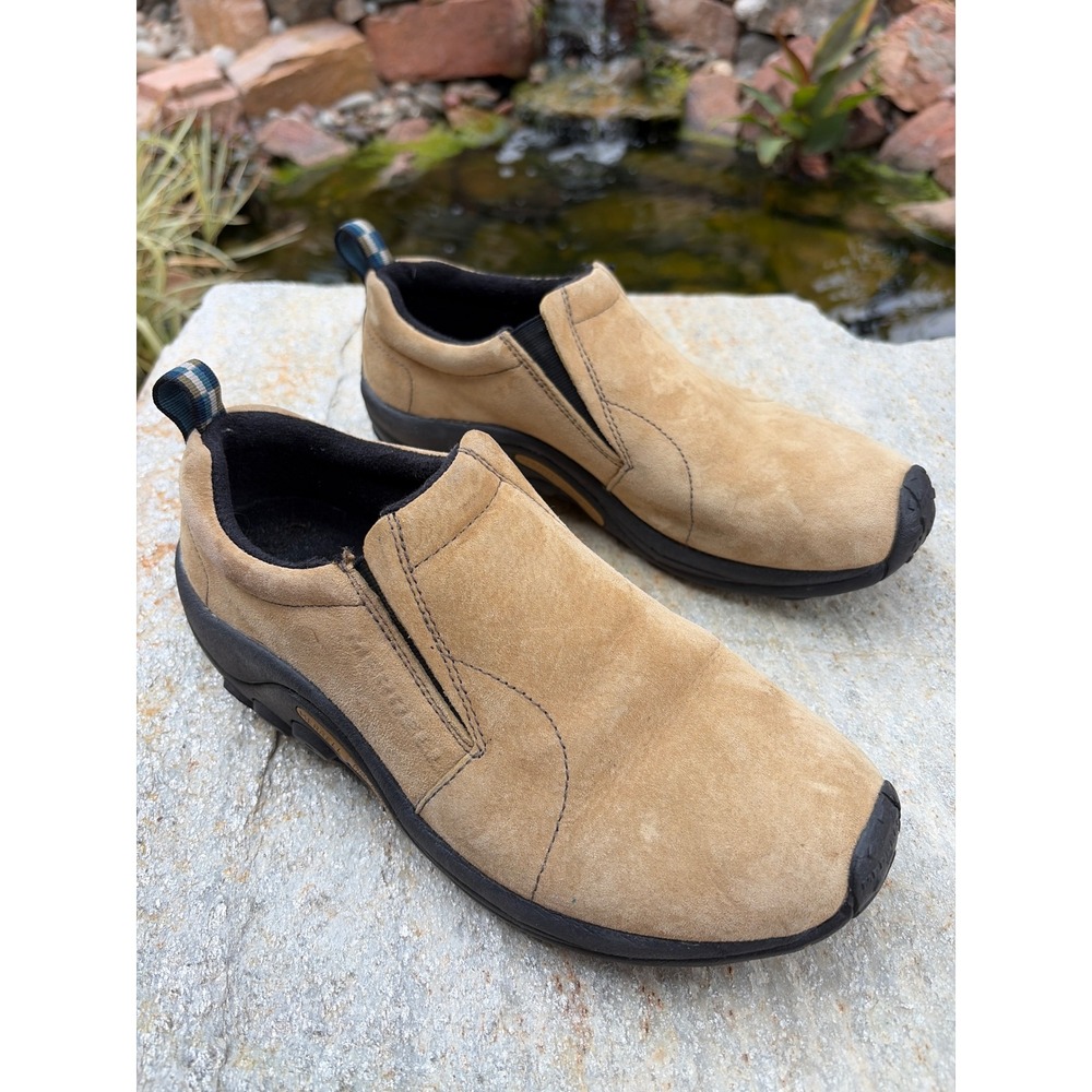 Merrell Jungle Moc Paydirt Womens 9 Tan Suede Slip On Hiking Shoes 63828 - Picture 6 of 8